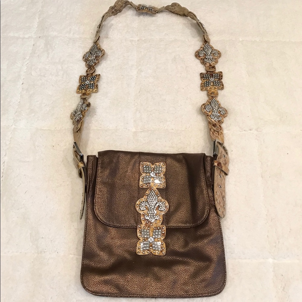 Charm and Luck Crossbody Studded Shoulder Bag